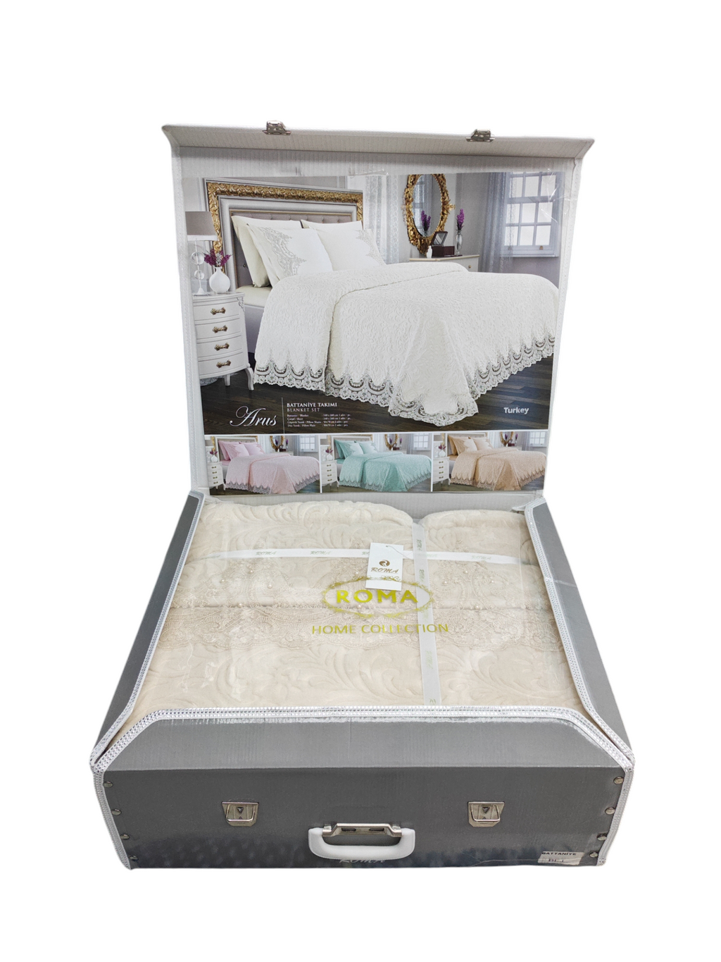 Raslan King size blanket with lase