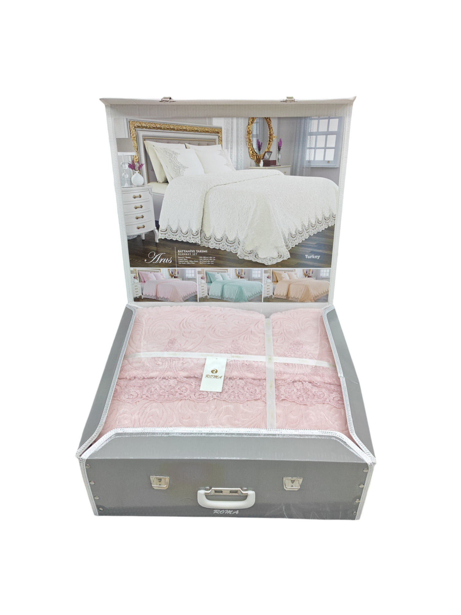 Raslan King size blanket with lase